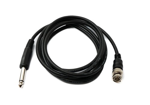 Cavo Audio 180 CM 6.35 MM Jack Spina A BNC Presa Aux Adattatore IN Nero - Foto 1 di 4