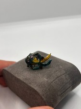 Vintage Sterling Silver Painted Fish Ring Size 6.5