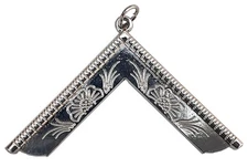 Masonic Collar Worshipful Master Silver Jewel Size: 3.50"