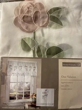 Home Trends Sheer Valance Floral Design 59” X 18”