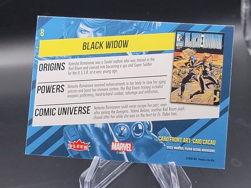 2022 Marvel Fleer Ultra Avengers Black Widow Green Foil #8 - Picture 2 of 2