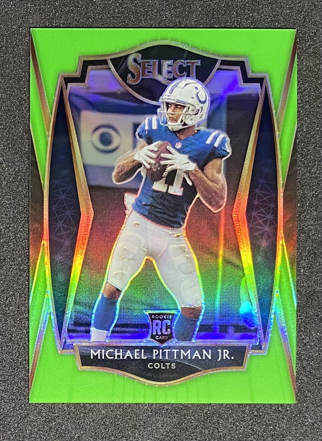 Michael Pittman Jr 2020 Panini Select Premier Level Neon Green Prizm #162 - /49
