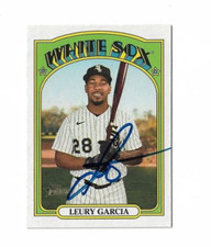 Chicago White Sox LEURY GARCIA  Signed 2021 Topps Heritage Card #654