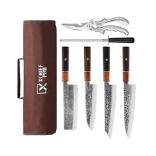 Japan Knife Set, High Carbon Steel Japan Nakiri Santoku Knife Set, ... Fast Ship