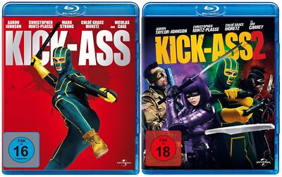 Kick-Ass 1+2 (Nicolas Cage / Chloe Moretz) - KickAss # 2-BLU-RAY-SET-NEU