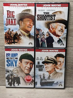 JOHN WAYNE Collection Lot of 4 DVD Big Jake Shootist In Harm's Way Island in Sky