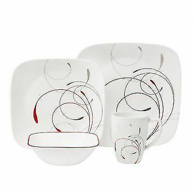 corelle 16 piece dinnerware set square splendor