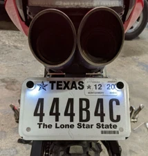 Lighted License Plate Bracket for TOCE Exhaust Honda CBR 600 CBR600RR ALL 03-25