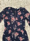 Abercrombie and Fitch Women's Long Sleeve Navy Blue Floral Romper Size 4 — photo 4
