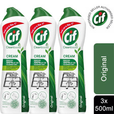 Cif Natural Cleaning Particles Original Cream Cleaner 500ml Pack 3 14.38 per litre