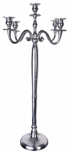 XL Świecznik Srebrny Świecznik Żyrandol stojący 80cm Przycięty kandelabr - Zdjęcie 1 z 5