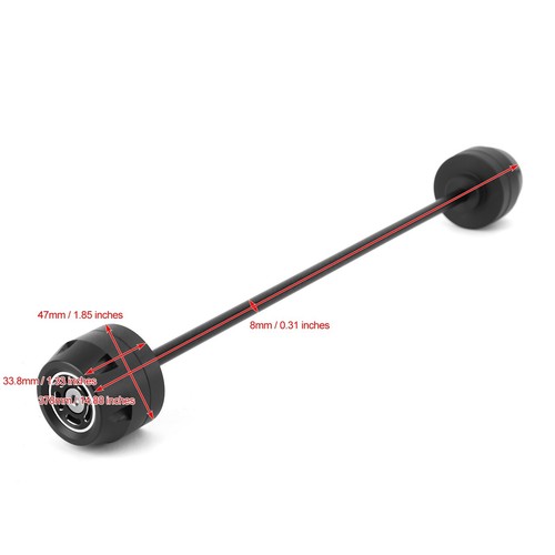 Front & Rear Axle Sliders Wheel Protector Black Fits BMW F 900 R, XR 2020, E7 - Picture 7 of 11