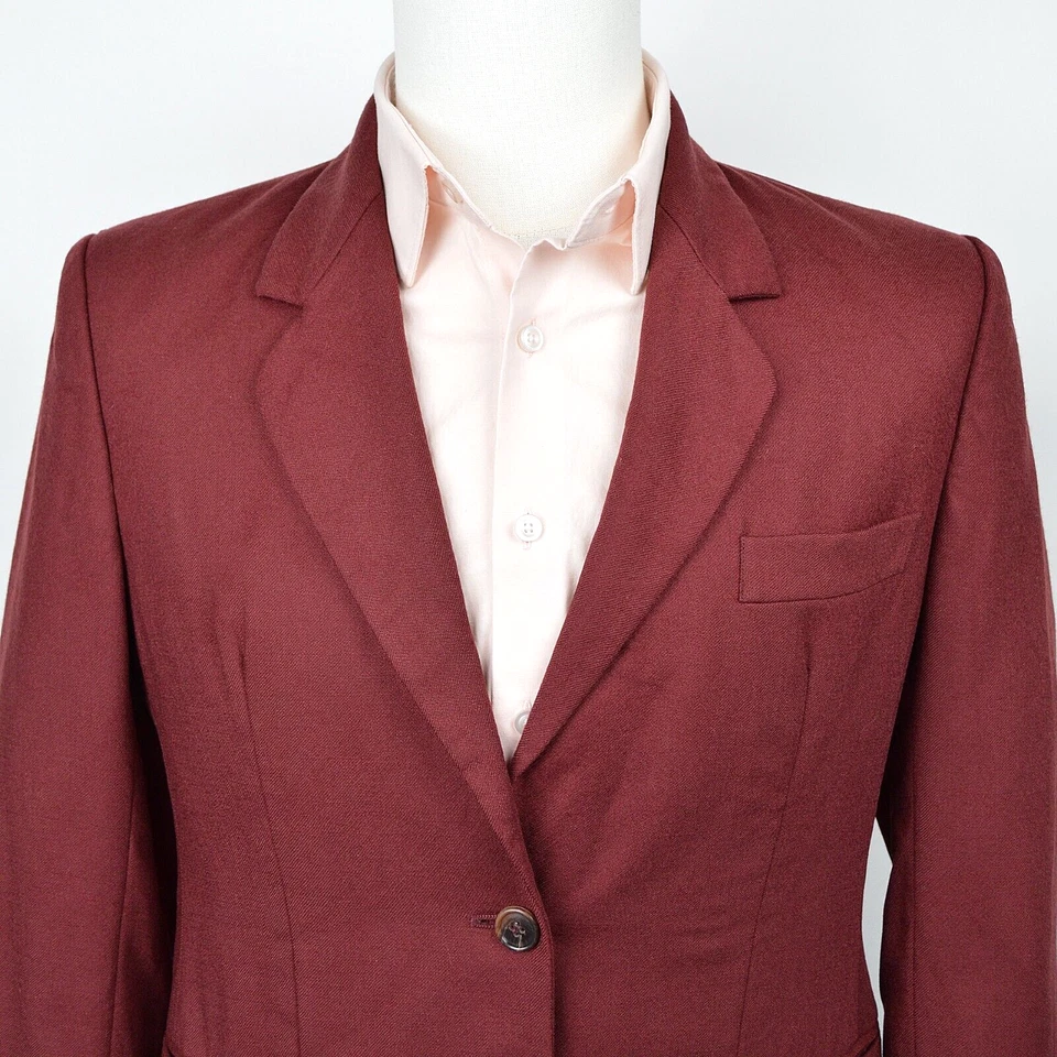 Blazer Abrigo Deportivo 42S Rojo Lana Italiana Hombre United Colors of Benetton De Colección Años 90 Foto 3 de 4