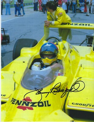 JOHNNY RUTHERFORD Signed 8.5 x 11 Photo Signed REPRINT Racing NASCAR ...