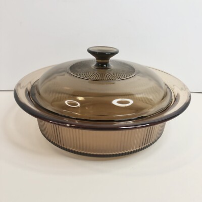 Vision Corning Ware AMBER 1.5 QT Casserole & Lid V-32-B PYREX COOK WARE *READ*