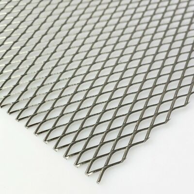 Edelstahl blank Streckmetall MW16x6,5x1x1 t=1,0mm Wunschmaß Streck ZUSCHNITT