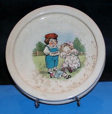 Antique Buffalo Pottery Baby Childs Dish Campbell Soup Kids Bowl