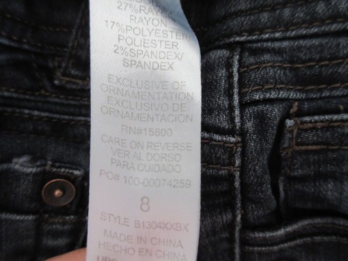 Sz 8 Democracy Jeans Women Blue Dark Wash Ab Technology Skinny Leg Denim - Picture 9 of 13