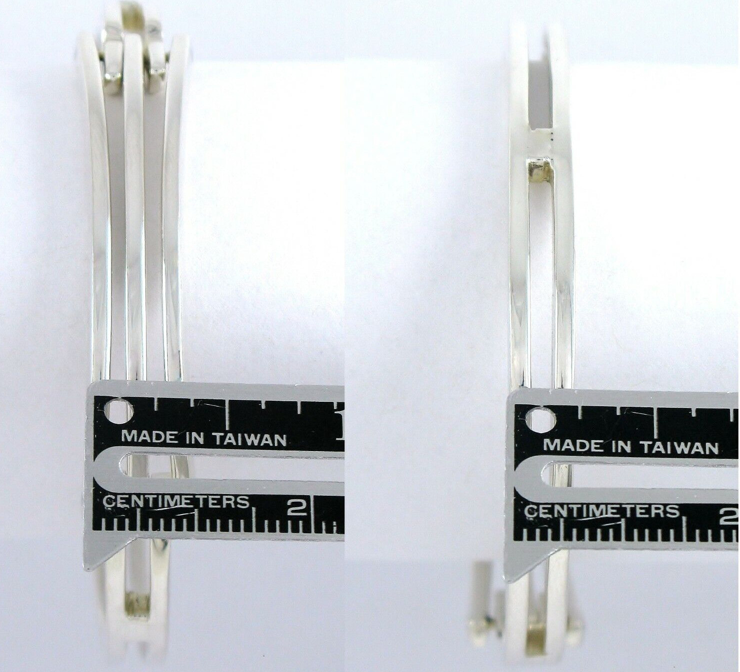 Solid Sterling Silver 925 Bar 6.7" Bangle Bracele… - image 12