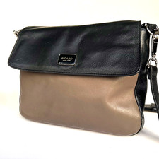 Borse messenger donna Picard nere/marroni in morbida pelle tracolla a mano