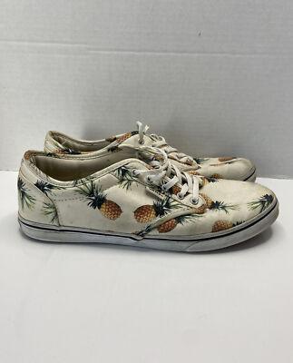 Vans Authentic Aloha Pineapple Lace Up Shoes Women Size Rare Skate 