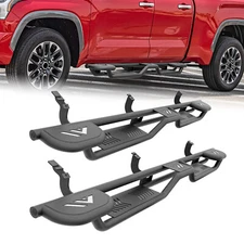 Side Running Boards For 2022-2025 Toyota Tundra Double Cab Three Raised Steps