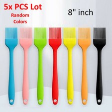 5x PCS - Basting Brushes Silicone Heat Resistant BPA Free Pastry BBQ Butter Oil