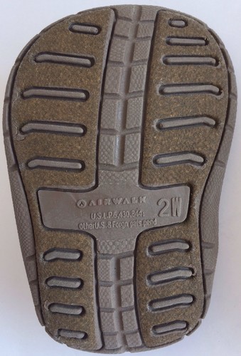KIDS AIRWALK Brown Leather Sandals Size 2W Very Good Condition!! - Picture 2 of 4