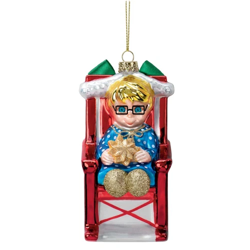 MRS. BEASLEY Doll ROCK-A-BYE Glass Heirloom Christmas ORNAMENT Ashton Drake NEW