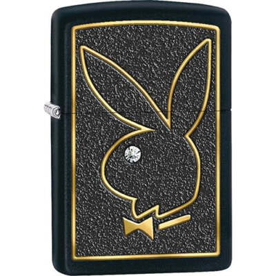 Zippo Windproof Metal Design Fire Lighter - Gold Playboy