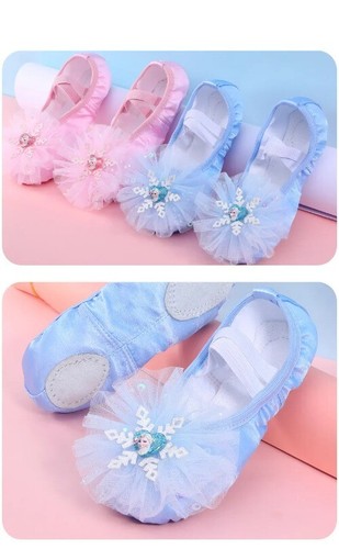 New Ballet Dance Shoes Yoga Gym Flat Slippers Ice shape Pink Blue Ballet Shoes - Picture 10 of 13
