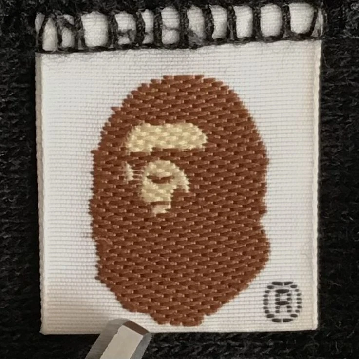 A BATHING APE (BAPE) BAPE Swarovski felpa zip gilet una scimmia da bagno NIGO nero taglia L usatoy