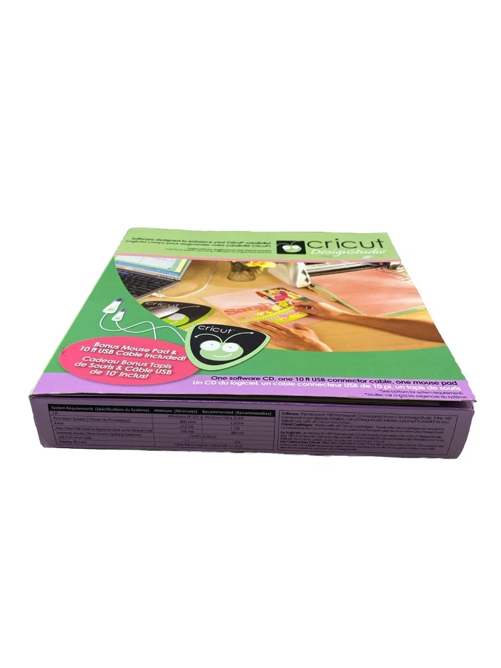 New Cricut Design Studio Software 29-0500 Provo Craft 10ft USB Cable,Mouse Pad - Image 3 of 4