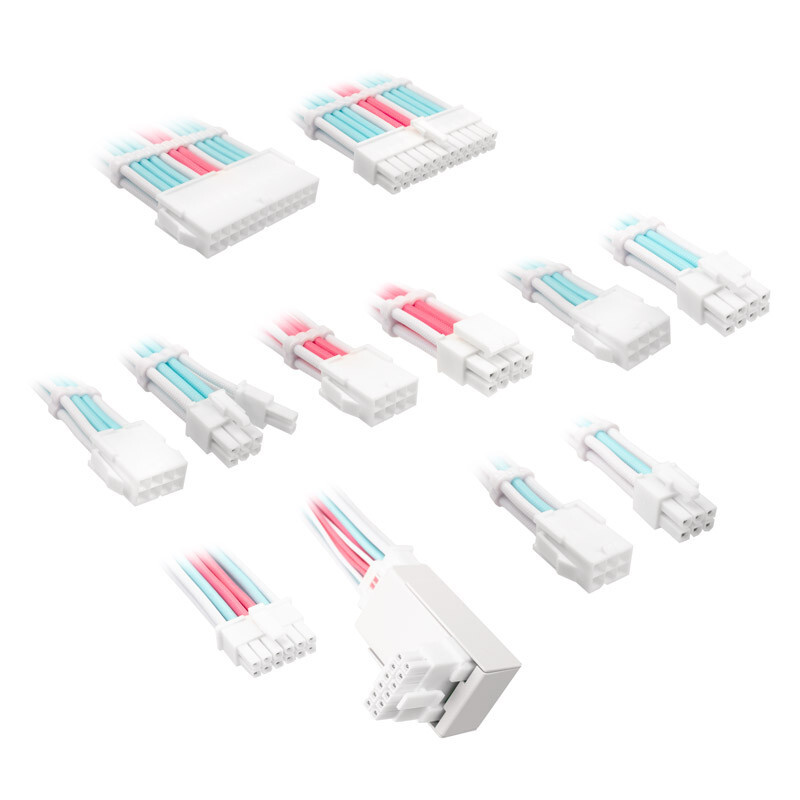 Kolink Core Pro set prolunghe cavi intrecciati 12V-2x6 Type-2 - Brilliant White/