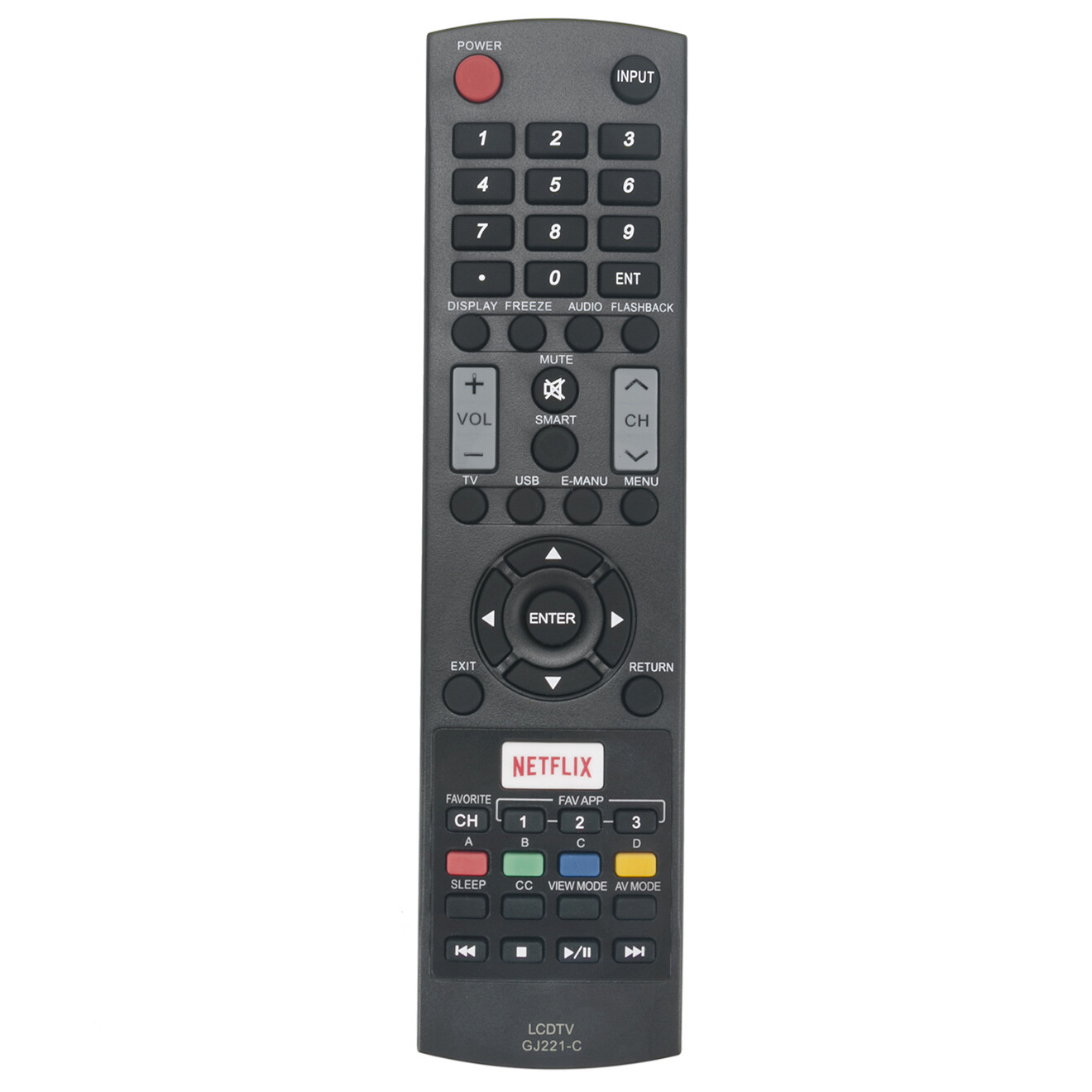 New GJ221-C Remote for Sharp TV Aquos 32LE653U 40LE653U LC-43LE653U LC-55LE653U