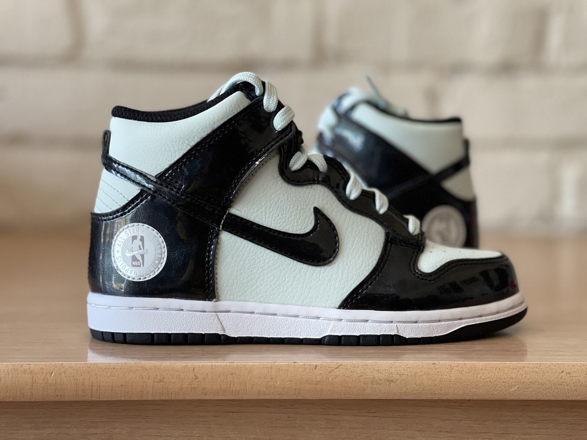 Nike Dunk High SE PS Kids 13C All Star Game Barely Green Black
