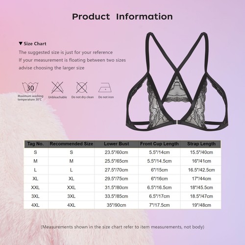 Reggiseno donna 1/4 coppa pizzo capezzolo aperto top intimo reggiseno bralette tuffo senza fili - Foto 43 di 43