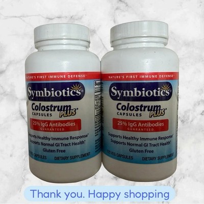 FOR 2 Symbiotics Colostrum Plus 120 Capsules Antibiotic-Free EXP08/2026+ NEW