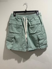 Standard Cloth Sage Green Drawstring Utility Cargo Shorts Size Medium