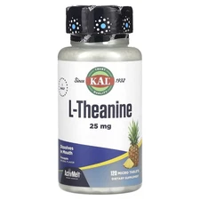 L-Theanine, Pineapple, 25 mg, 120 Micro Tablets