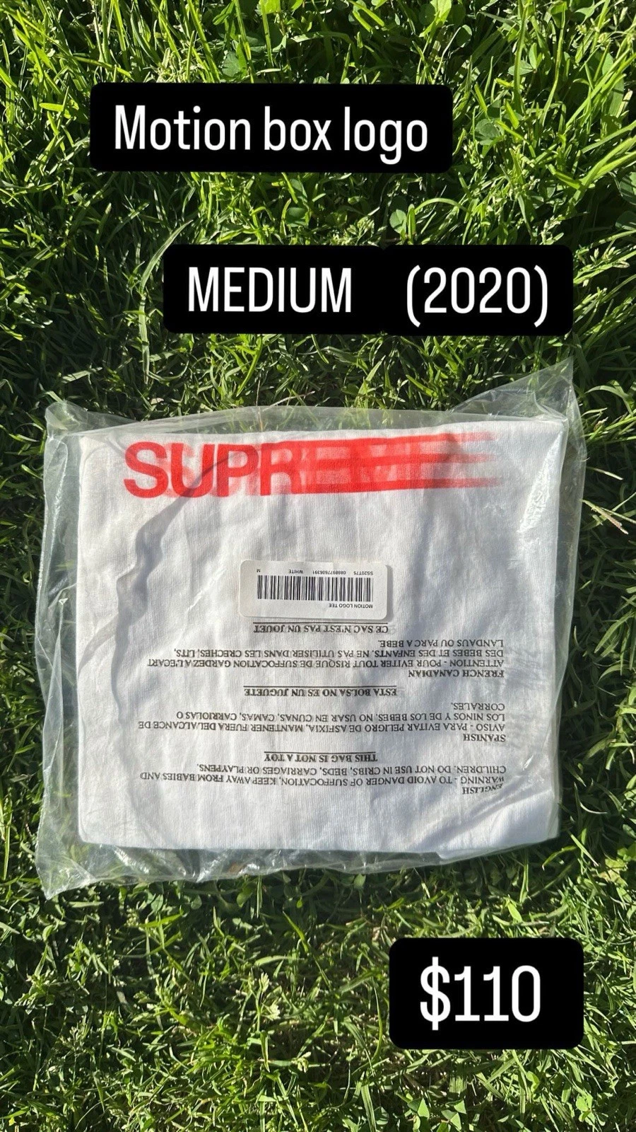 LOGO BOÎTE À MOUVEMENT MOYEN SUPREME NEUF JAMAIS OUVERT SCELLÉ À LA MAIN PRÊT ✅