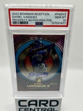 2022 Bowman Inception - Daniel Vasquez #53 Fuchsia Foil /75 (RC) PSA 10