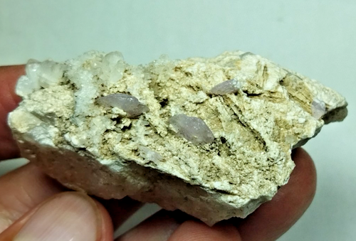 Pink Apatite Combine With Quartz On A Feldspar Matrix from Skardu,Pakistan. - Picture 8 of 13