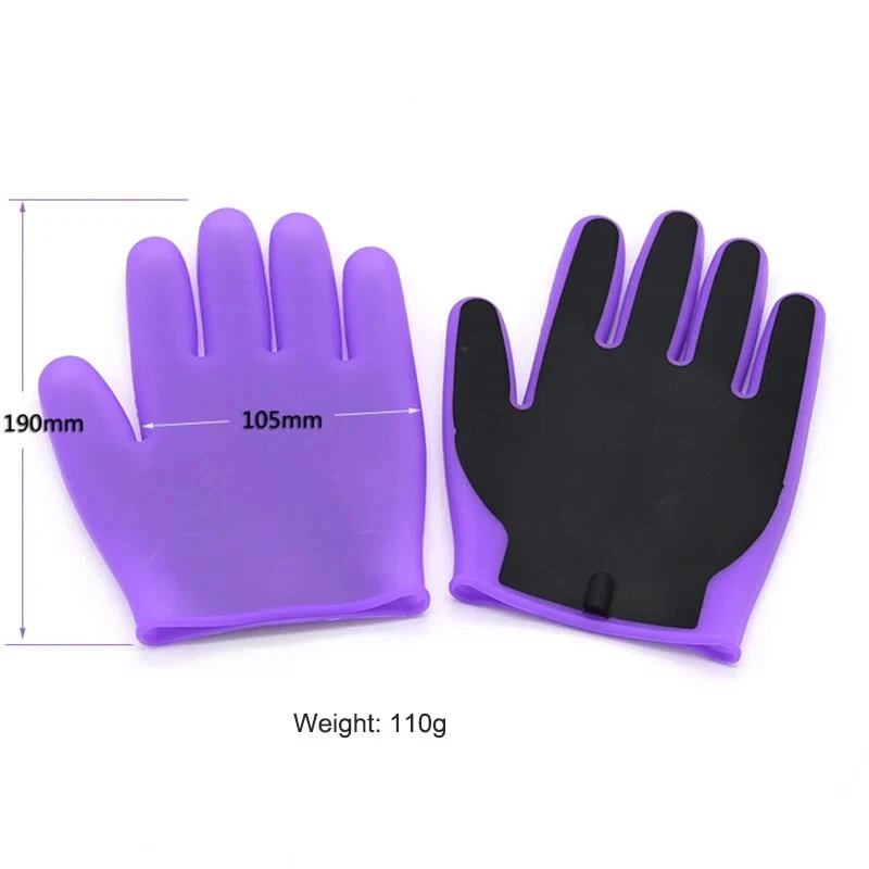 1pair Conductive E-stim Therapy Massage Electric Glove Body Massager with Roller - Image 3 of 4