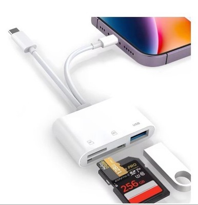 5-in-1 SD Kartenleser für iPhone iPad MacBook USB-C Lightning TF USB 3.0 Adapter