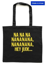 Image of The Beatles Hey Jude homage Tote Bag retro 60s music song lyric John Lennon