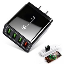 Magvolt Charger, 4-Port Chargers, with Intelligent Temperature Control Black