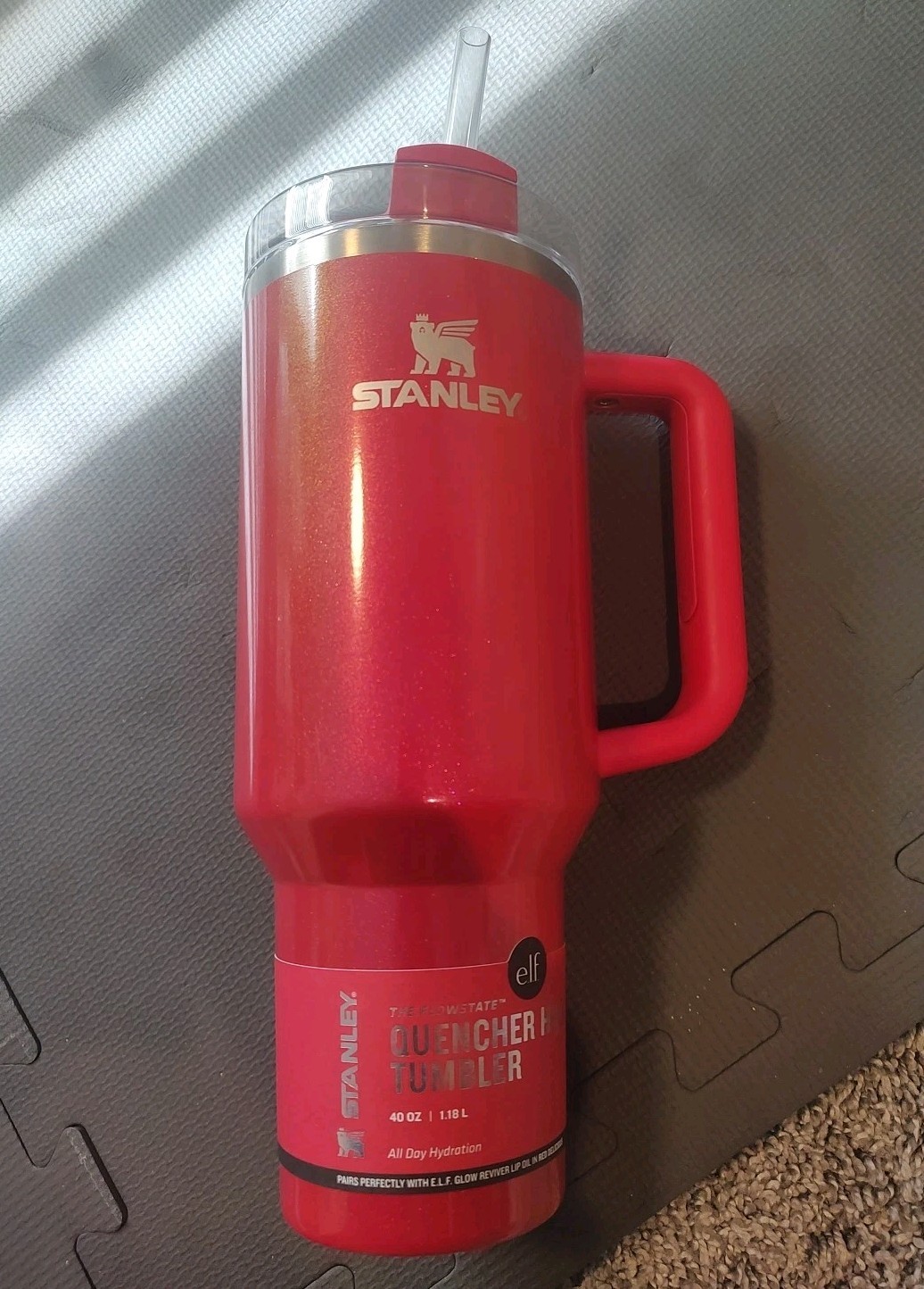 STANLEY 40 oz RED DELICIOUS Elf Stainless Steel Quencher H2.0 FlowState ...