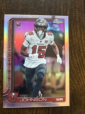 Tez Johnson 2025 Topps Chrome Football #342 Refractor Tampa Bay Buccaneers (RC)