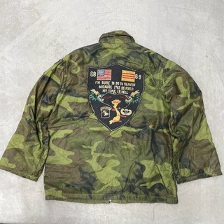 60s KIDS Vietnam Souvenir Vintage Jacket Camo Military US Army Patches Airborne